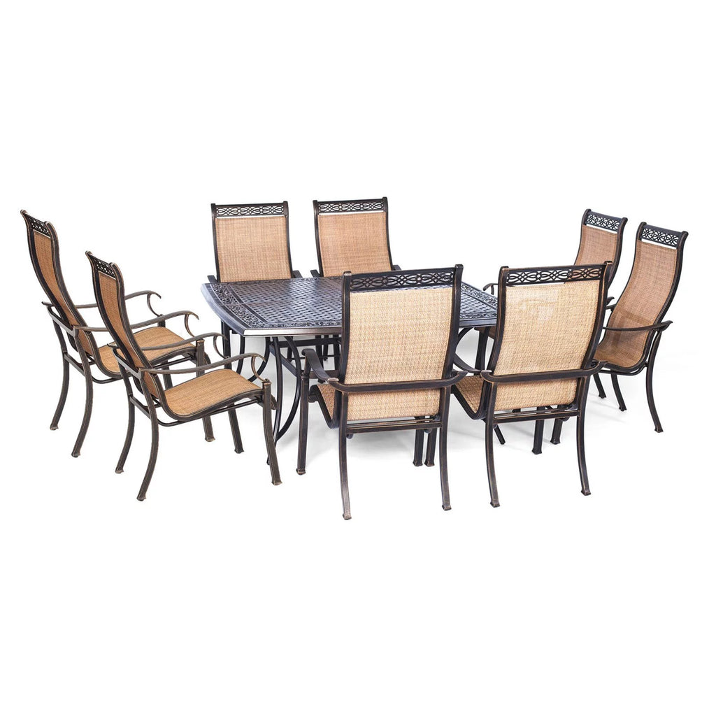 9-Piece Aluminum Outdoor Dining Set with Square Table K475905