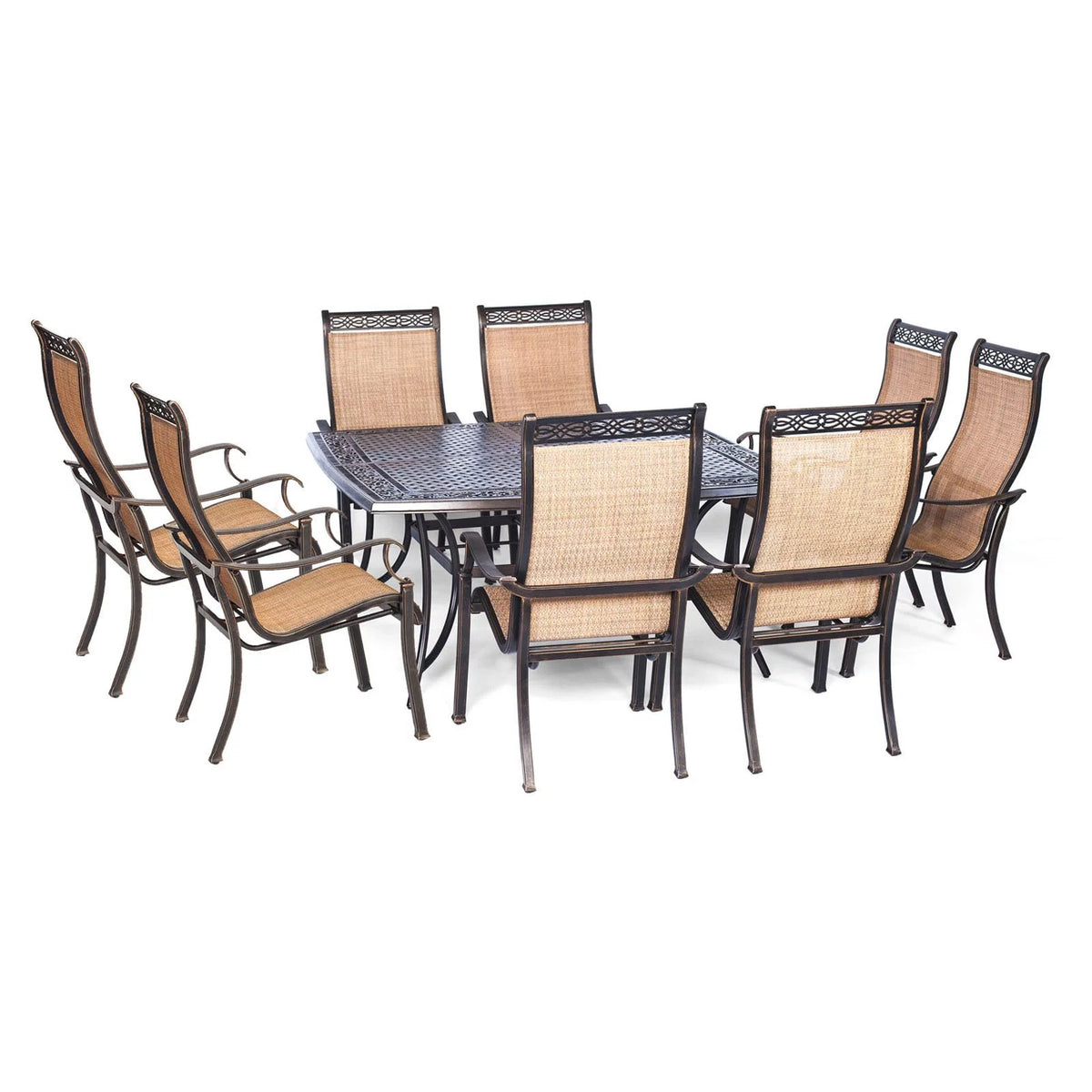 9-Piece Aluminum Outdoor Dining Set with Square Table K475905