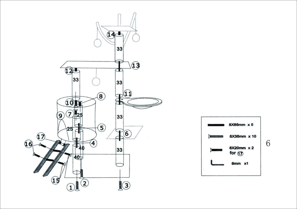 Cat Tree Scratching Post Cat House S291