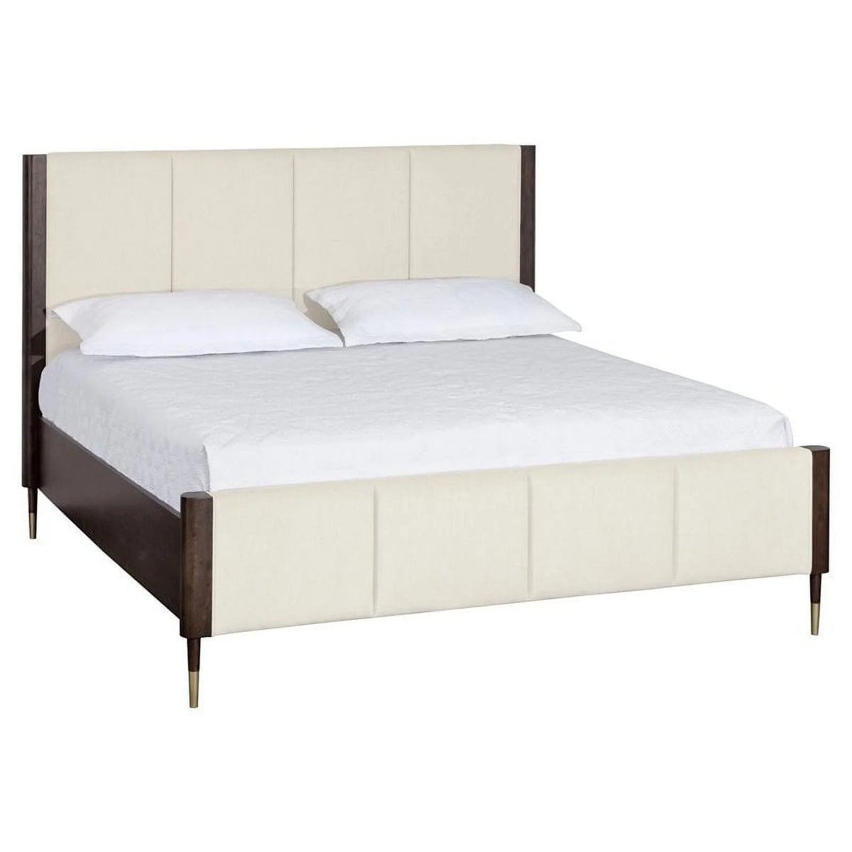 Modern Fabric and Wood King Bed D661