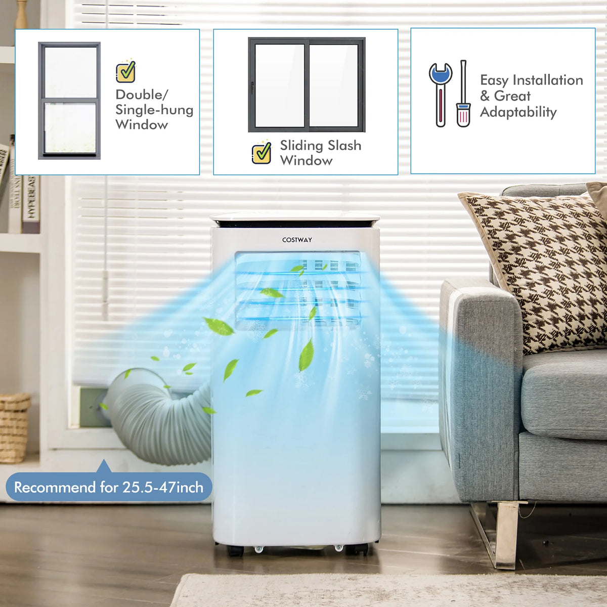6500 BTU 3 in 1 Portable Air Conditioner S7758