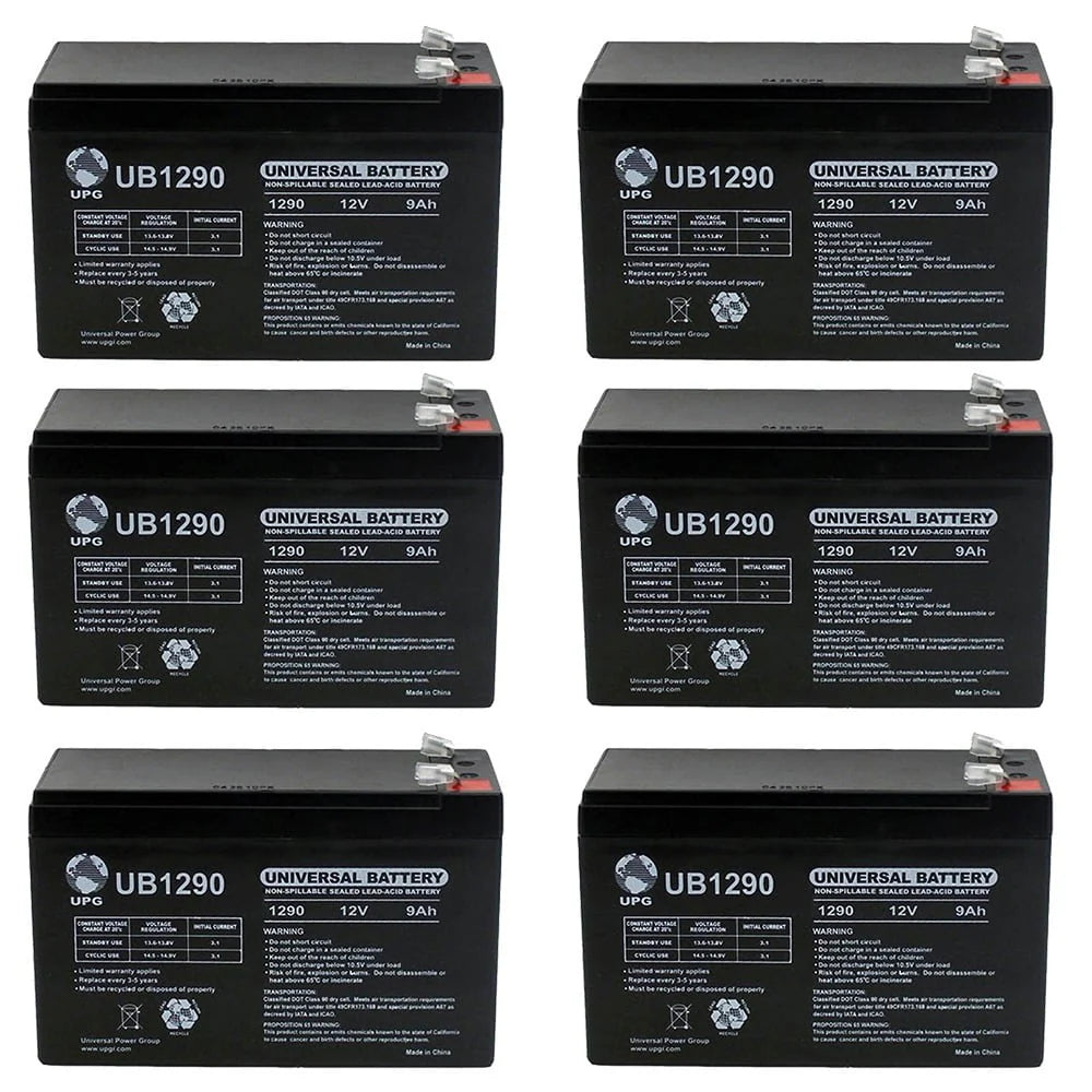 12V 9AH SLA Battery 6 Pack I50216