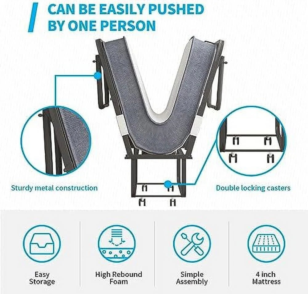Folding Bed with 5 Inch Mattress Full Size Portable Bed D255696