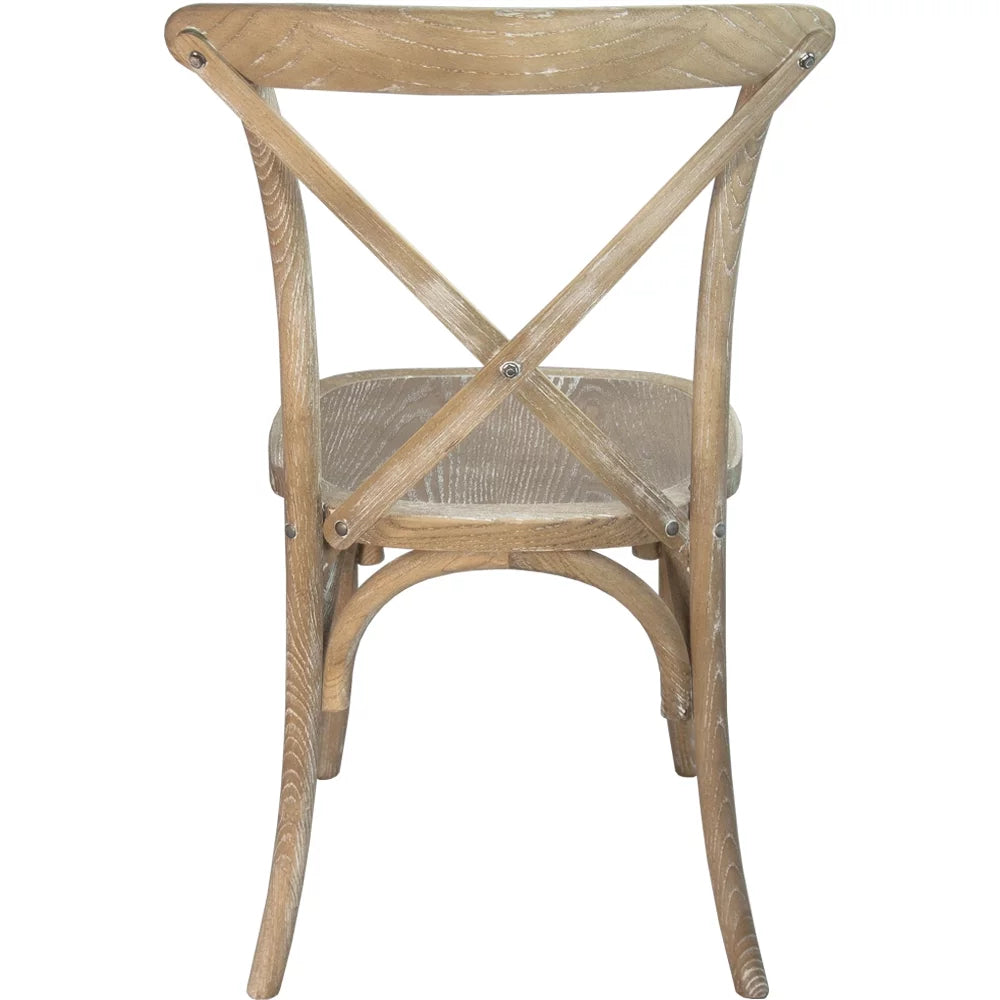 Natural With White Grain X-Back Chair Z948250