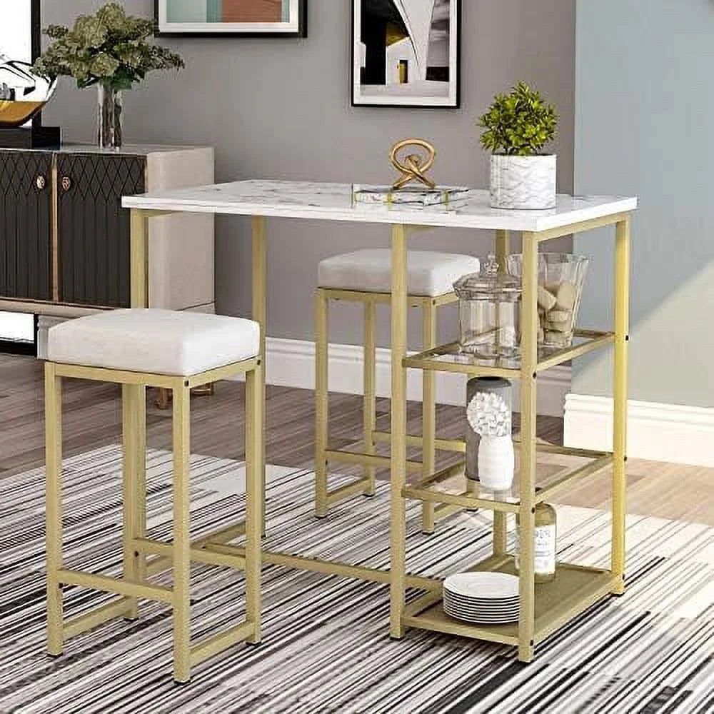 3 Piece Pub Table Set with 2 Chairs M46002