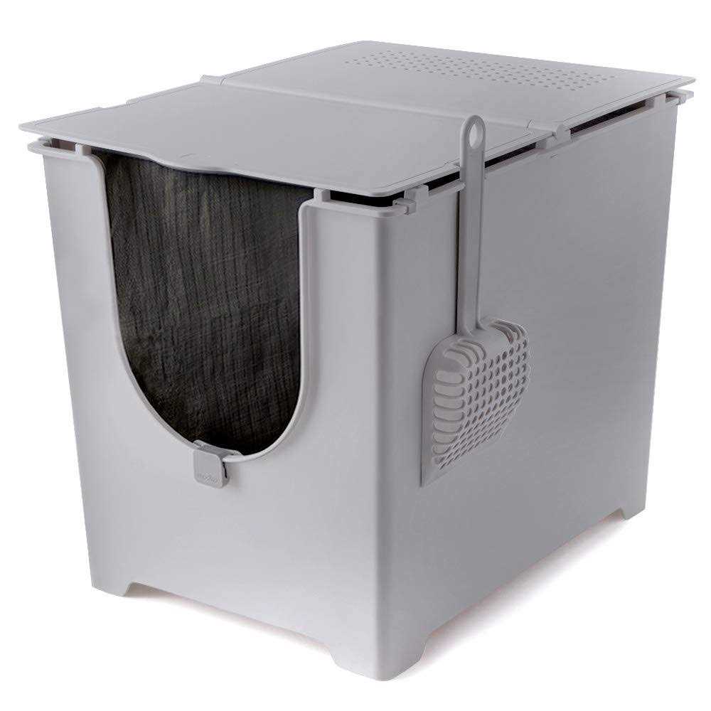 Flip Litter Box with Scoop and Reusable Liner A307240