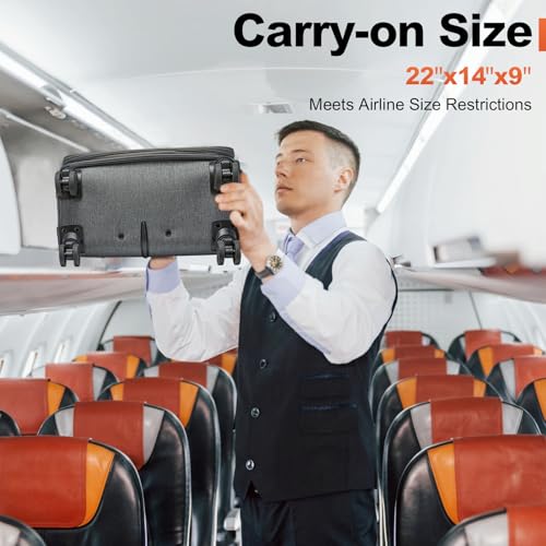 20 Inch Softside Spinner Luggage with TSA Lock H820855