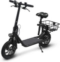 Foldable Electric Scooter with Seat and Carry Basket T340