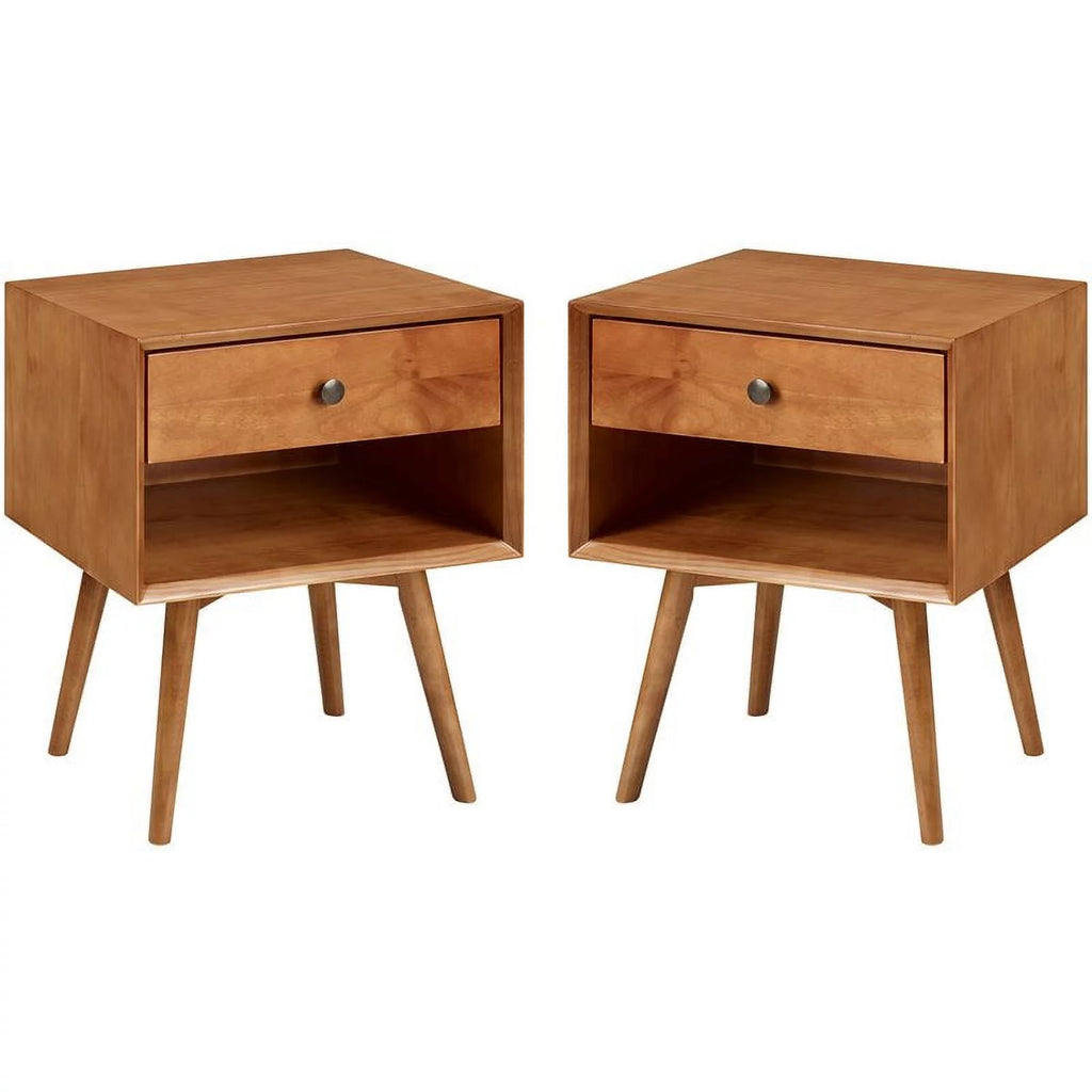 2-Piece Solid Pine Wood Nightstand I5634