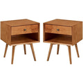 2-Piece Solid Pine Wood Nightstand I5634