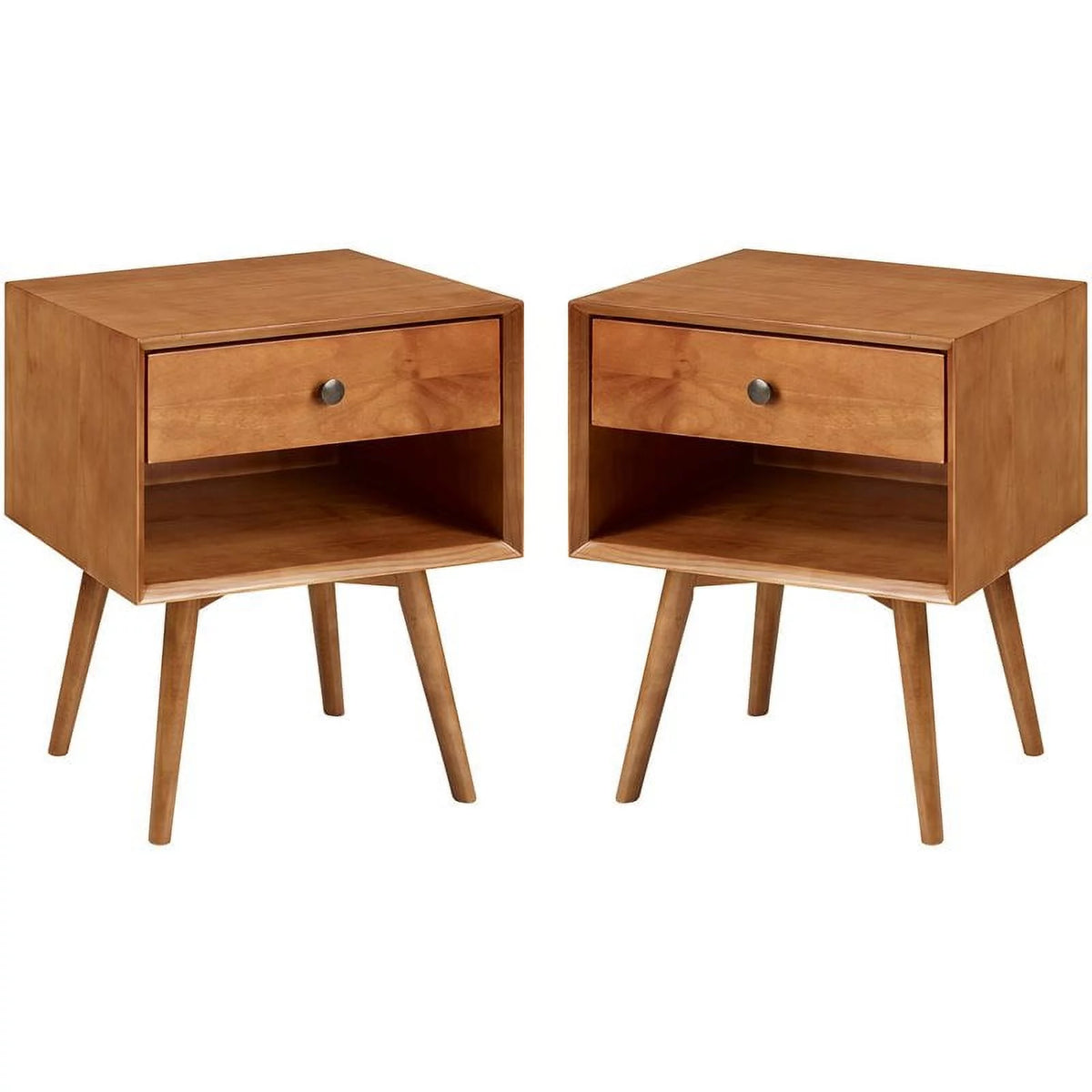 2-Piece Solid Pine Wood Nightstand I5634