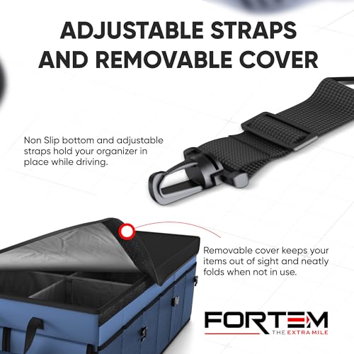 Collapsible Multi Compartment Car Trunk Organizer R27397