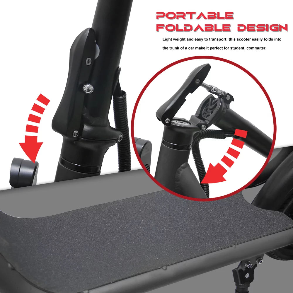 Foldable Electric Scooter with Seat and Carry Basket T340