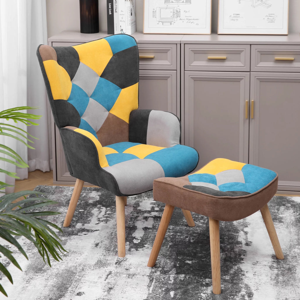 Accent Chair with Ottoman L66393