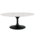 42" Oval Top Modern Metal Coffee Table O223842