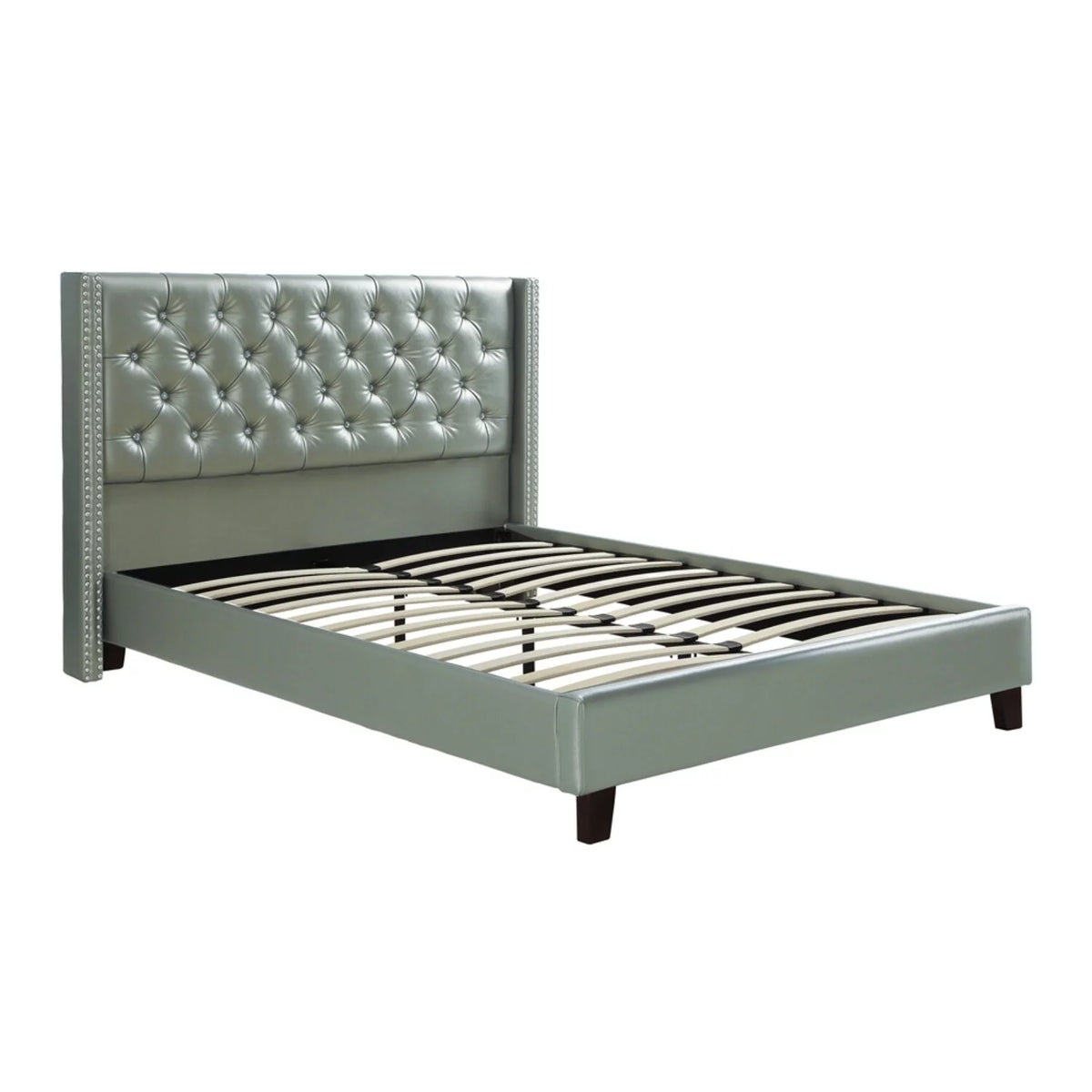 Faux Leather Upholstered Full Size Bed M5002