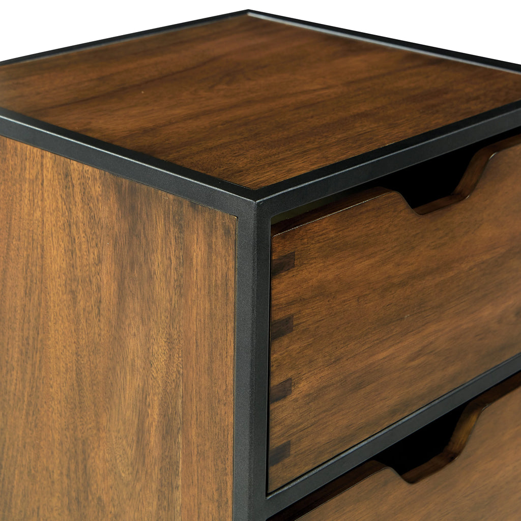 Walnut Storage Cabinet with 3 Drawers O197