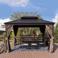 12 ft. W x 10 ft. D Aluminum Hardtop Gazebo Y97311