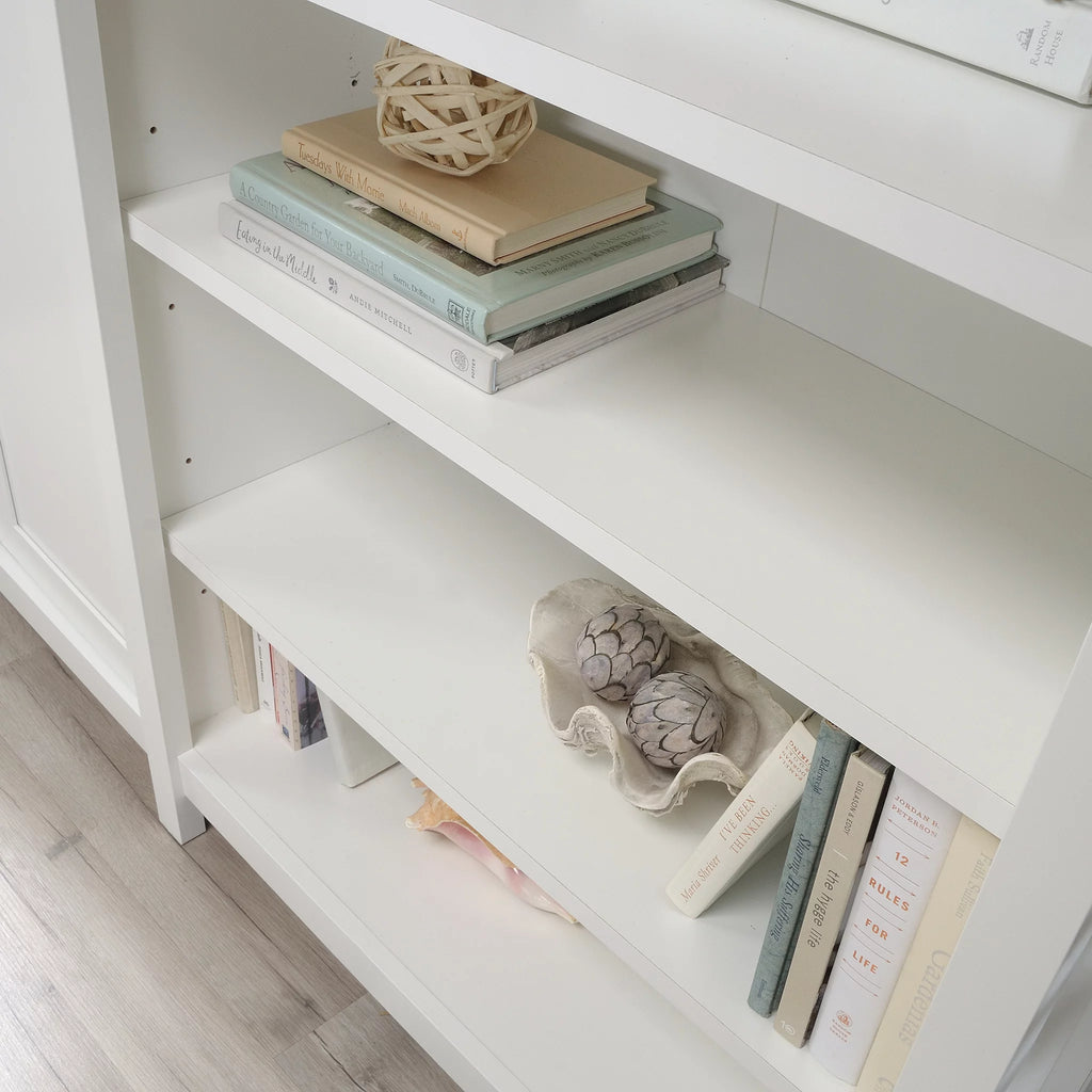 Soft White Storage Console TV Stand N7679