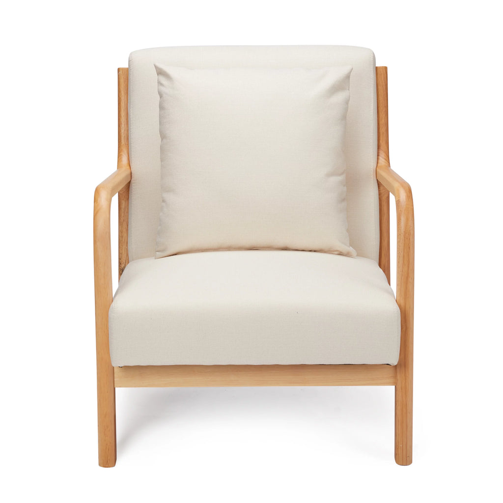 Oak Wood Frame Accent Chair S837529