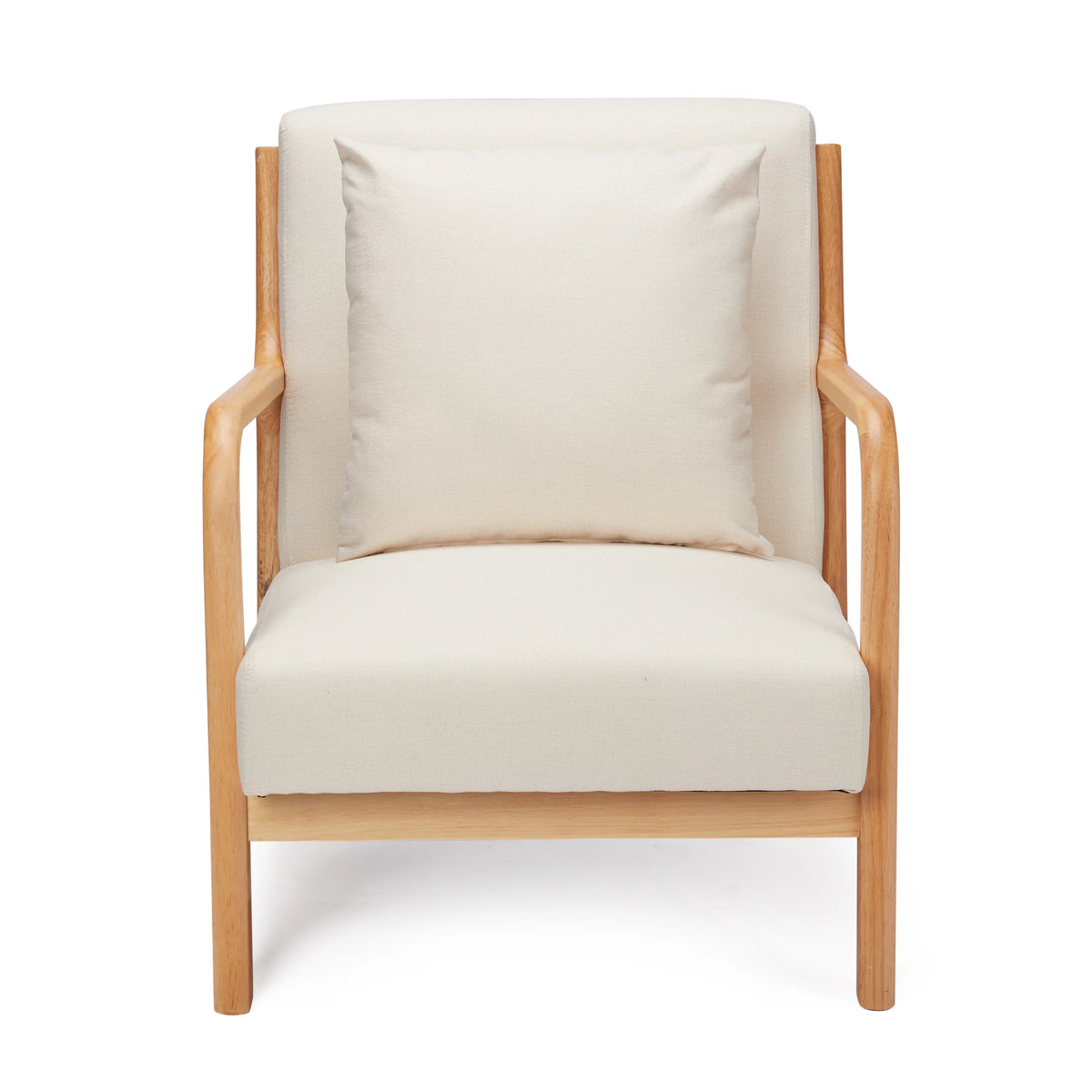 Oak Wood Frame Accent Chair S837529