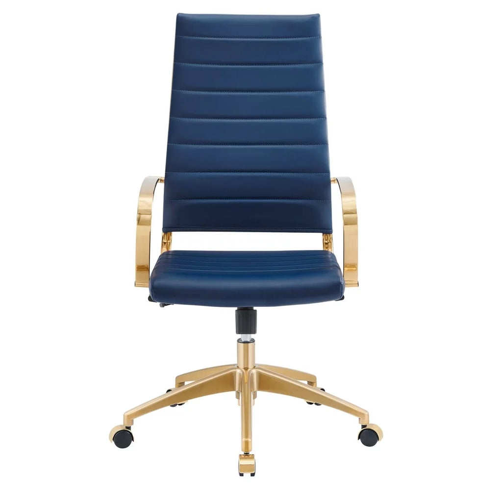 Gold Stainless Steel Highback Office Chair P58287