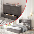Queen Size Murphy Bed Chest with Foam Mattress W932186