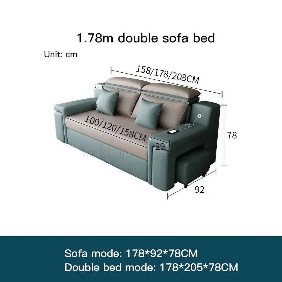 Multifunctional Technology Cloth Sofa Bed H477346