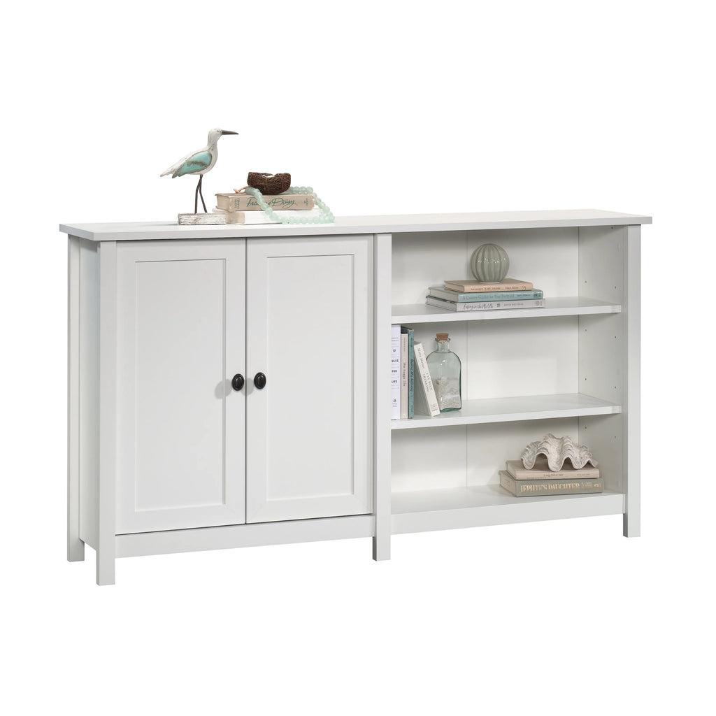 Soft White Storage Console TV Stand N7679