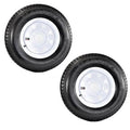 2-Pack Trailer Tires ST175/80D13 LRC 5 Lug White Spoke S88191