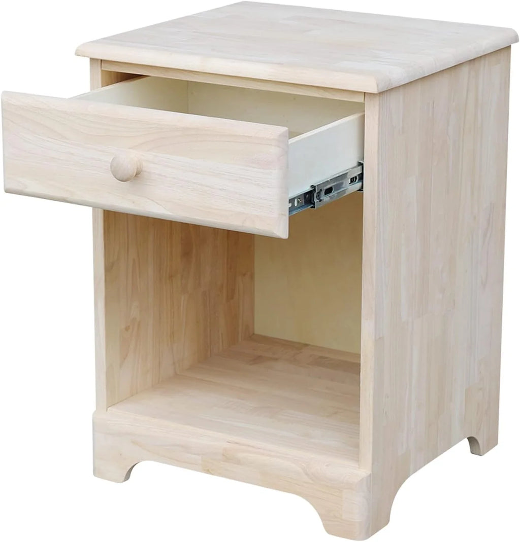 Night Stand with One Drawer Unfinished A94206