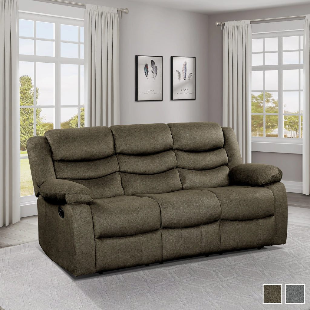 Brown Double Reclining Sofa E5026