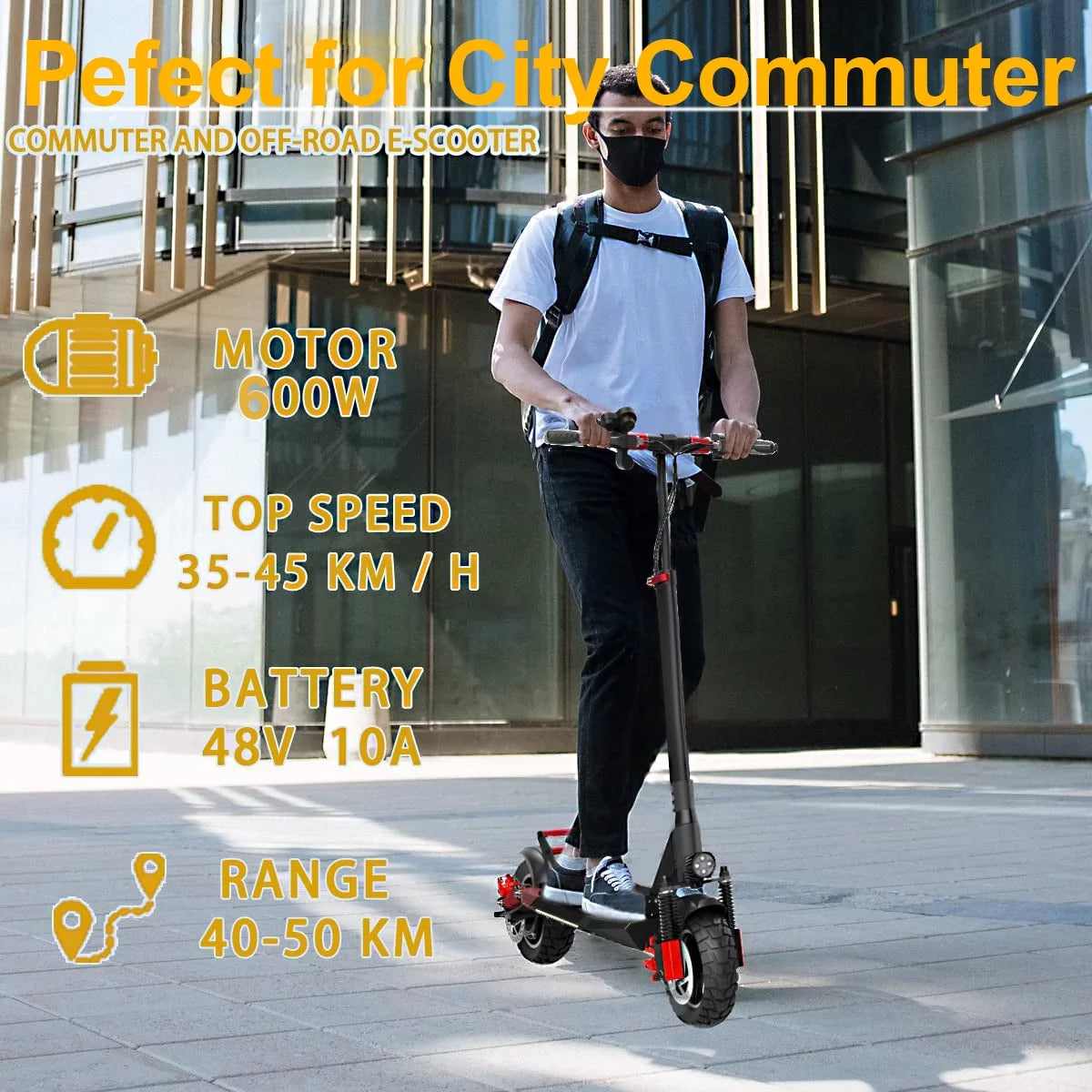 700W Folding Electric Scooter with Seat B80076