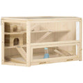 3 Tier Wooden Hamster Cage Small Animal House with Slide F335
