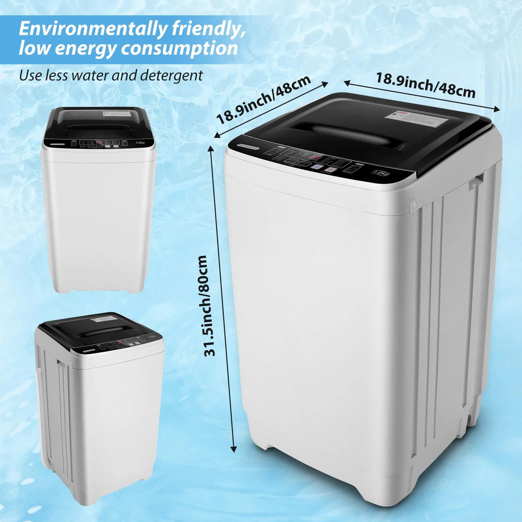 Portable 17.6lbs Fully-Automatic Washing Machine C1711