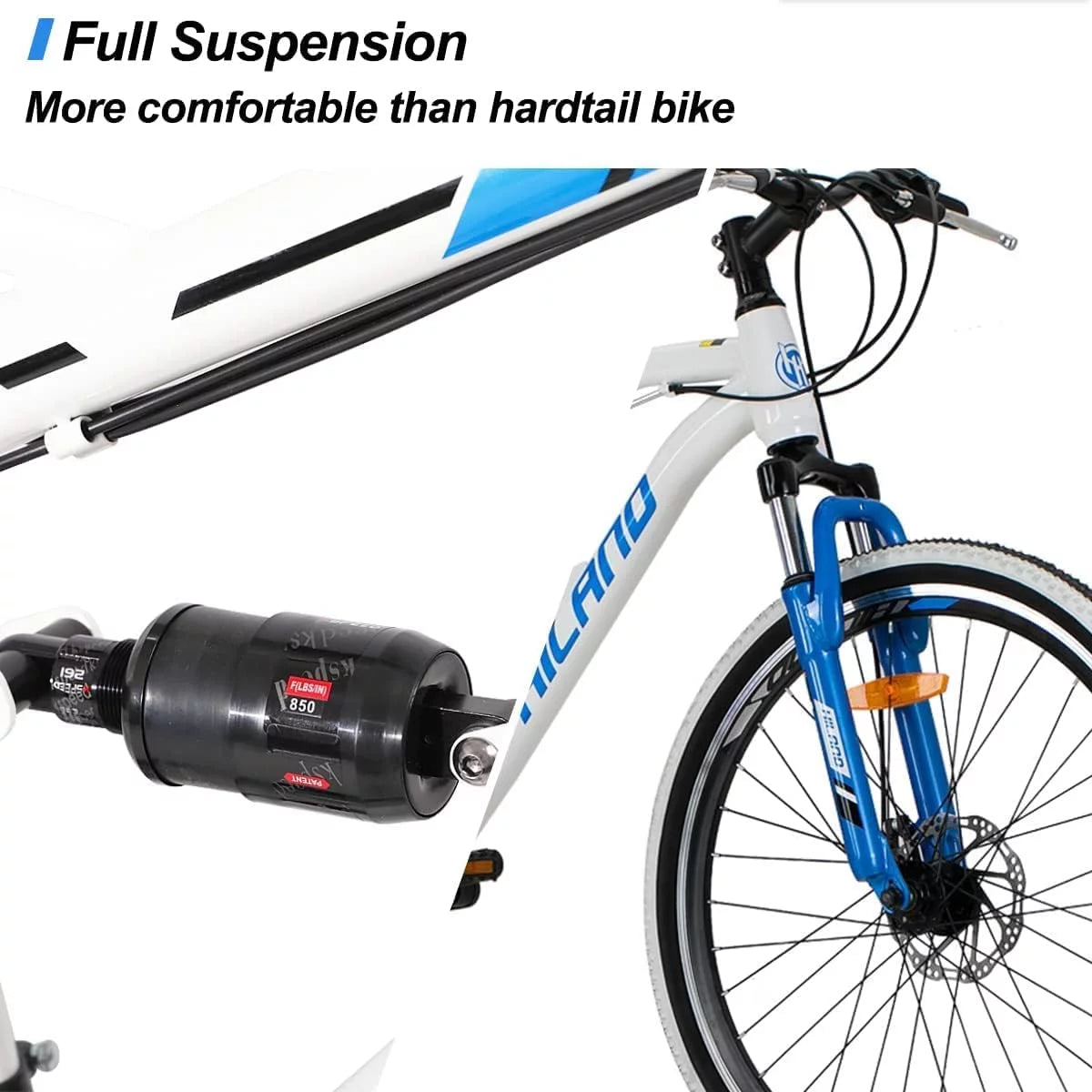 26 Inch Full-Suspension 21 Speeds Disc-Brake Mountain Bike S28337