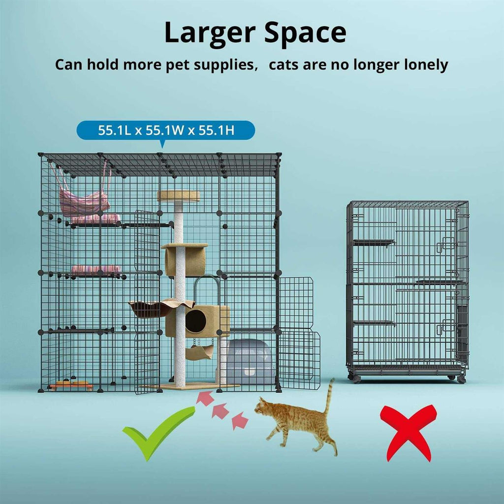 Large Indoor Cat Cage Metal Wire Playpen O40710