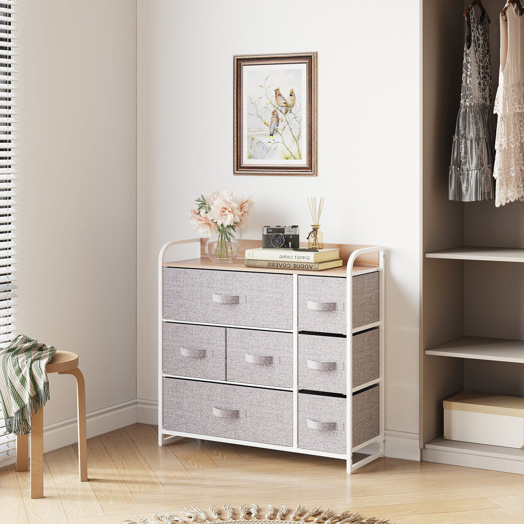 7 Drawer Fabric Storage Dresser E661593