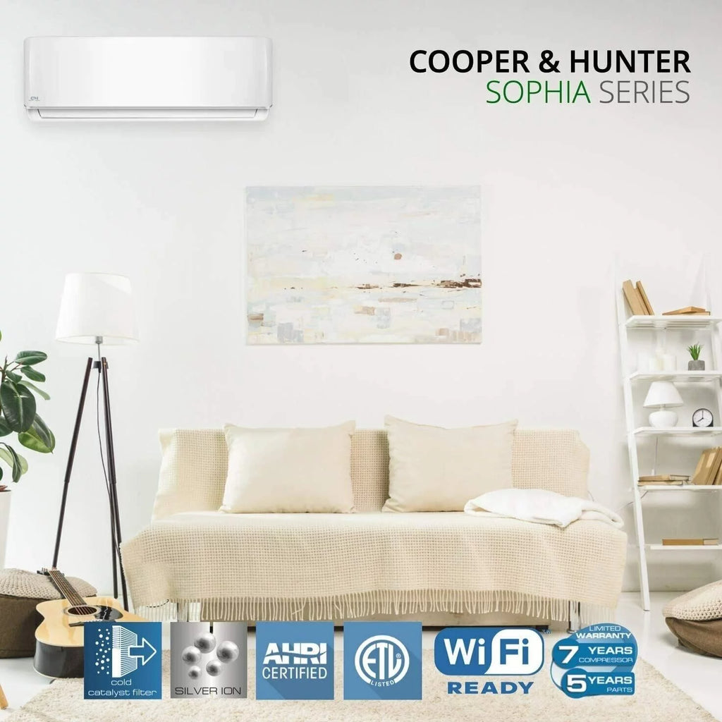 9000 BTU 115V Wall Mounted Mini Split Heat Pump Air Conditioner H605