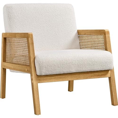 Beige Linen Accent Chair with Wood Legs, Set of 2 L3875