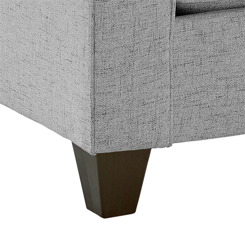 Gray Wood & Fabric Sofa C380