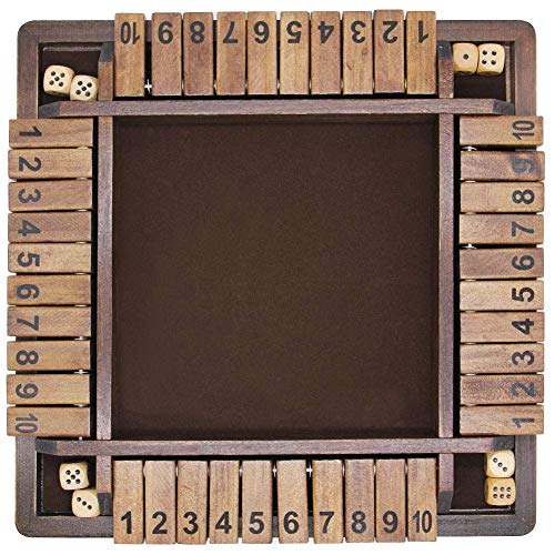 Wooden Shut The Box Dice Game Set L601