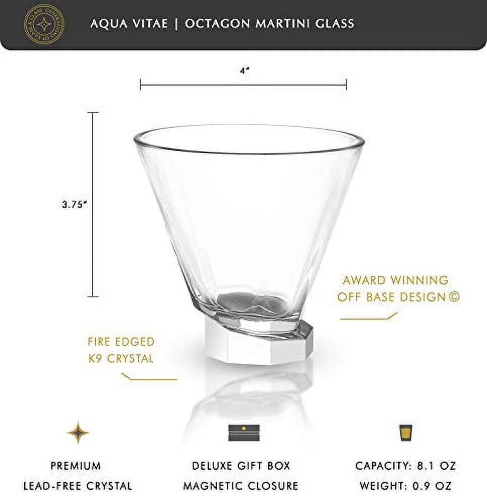 Aqua Vitae Octagon Martini Glasses Set of 2 A401757