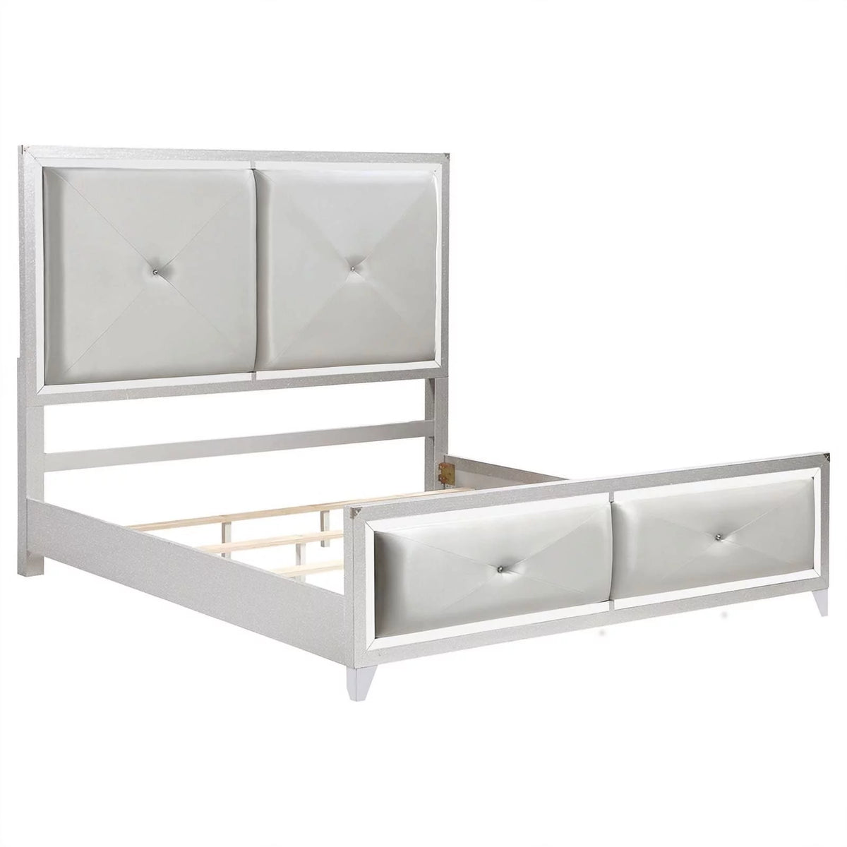 4-piece Modern Wood Tufted Eastern King Bedroom Set A837944