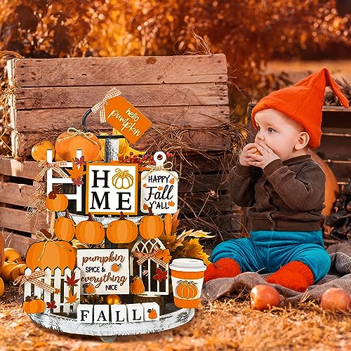 Fall Thanksgiving Tiered Tray Decor N2308