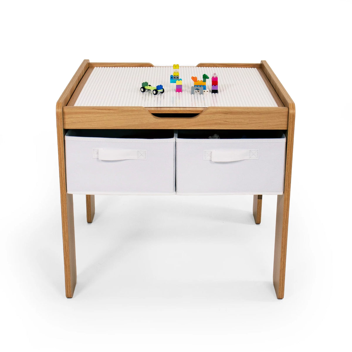 Kids Wood Table with 4 Bins U67660