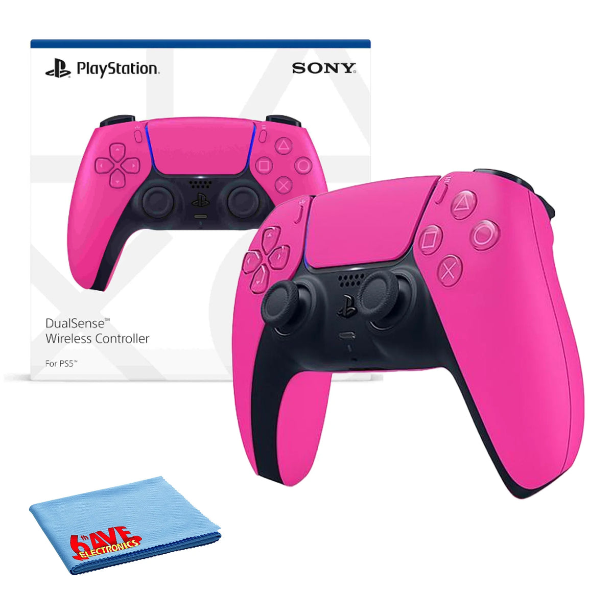 Wireless Controller Nova Pink Bundle With Microfiber Cleaning Cloth D7940