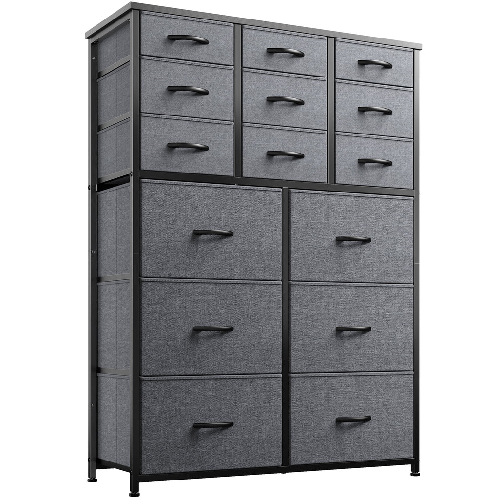 14 Drawer Charcoal Black Dresser J8211