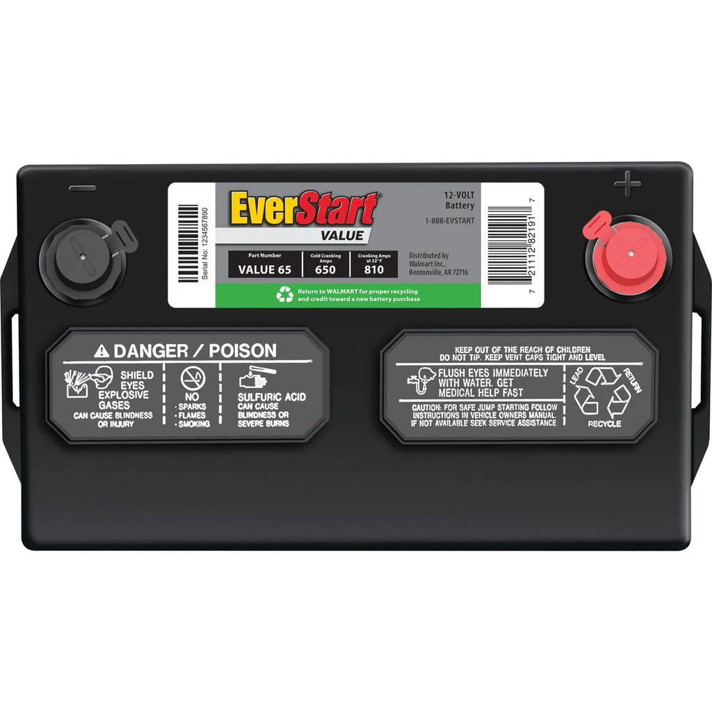 Lead Acid Automotive Battery Group Size 65 12 Volts 650 CCA X43107