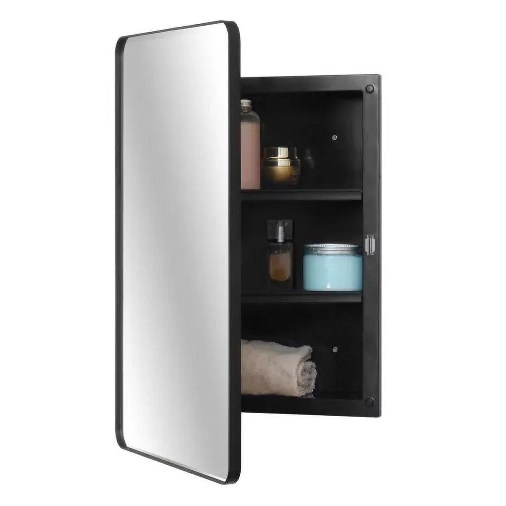 Black 16 x 24 inch Plastic Medicine Cabinet X6849